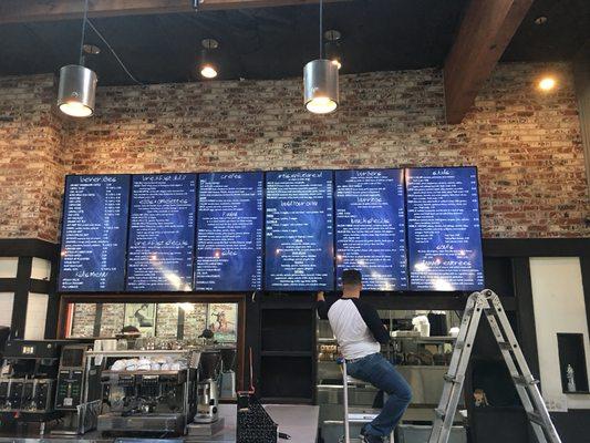 Restaurant TV menu install