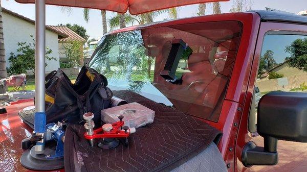 ROCK CHIP REPAIR ON A JEEP WRANGLER