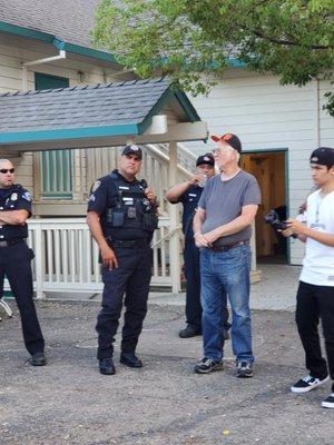 Tracy Police and Fire Department on-site