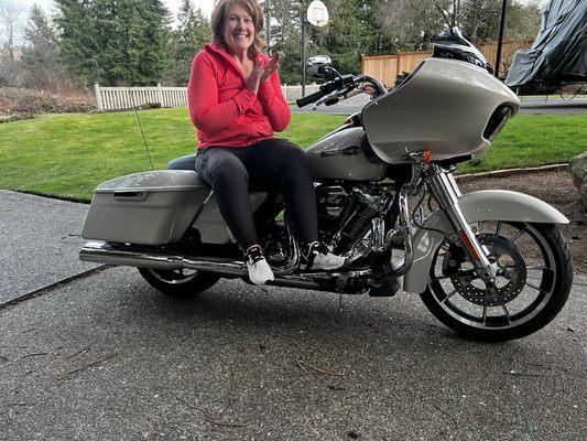 She was delivered home as good as new!! Thanks Eastside H-D family !!