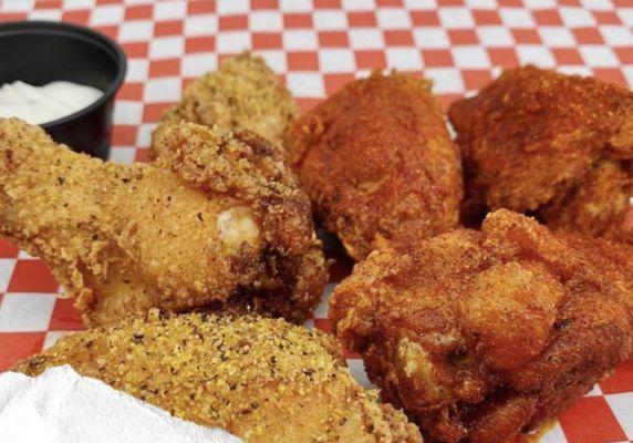 Lemon Pepper and Cali Heat Wings