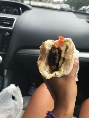 Lemongrass beef sandwich