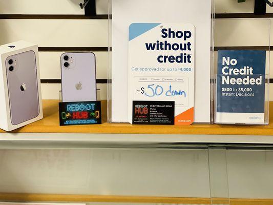 Now offering no credit check financing at Reboot Hub.