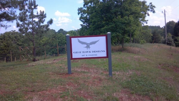 Hawks View Gallery sign