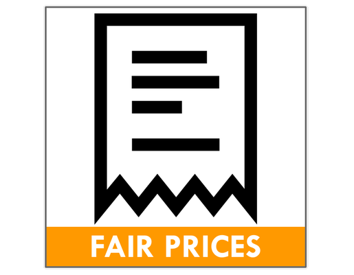 Fair and honest pricing on all services and products.