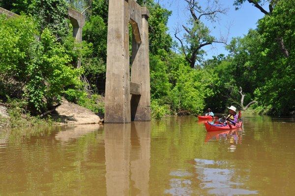 Enjoying a tour on a local river.