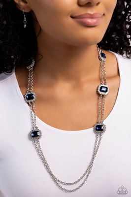 This Beautiful Blue Sapphire stone Long Necklace set is another Level it also comes in Green stone as well for $5 a set.