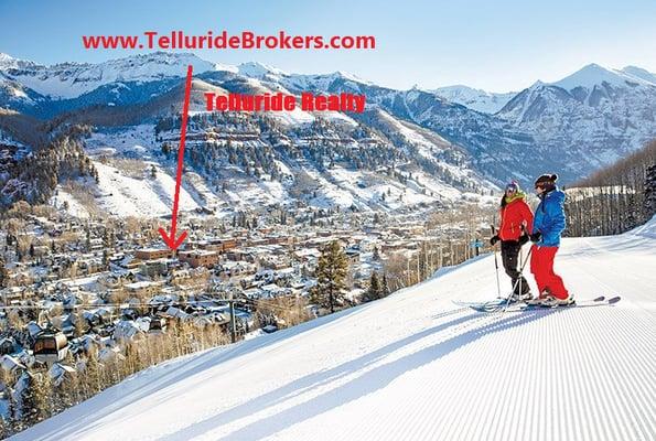 Lunch Break, with the office in the background!!! (Downtown Telluride)
 www.TellurideRealty.com
 www.TellurideBrokers.com