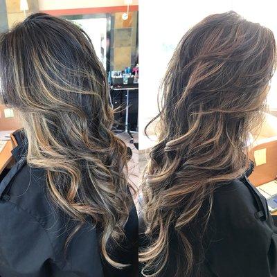 Balayage and curls!