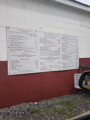 Drive-Thru Menu