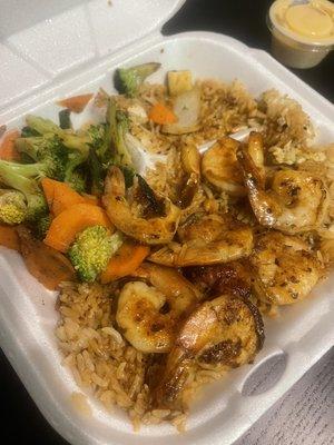 Shrimp hibachi fried rice