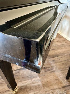 Dropped baby grand piano