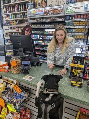 Shyann And Krista helping us check out