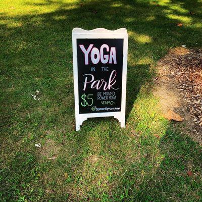 Yoga at Lommel Park.