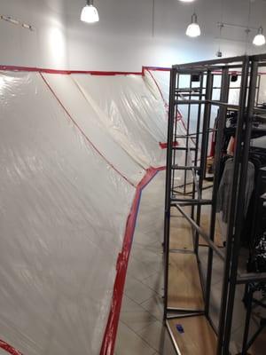 Mold Remediation - Containment set up