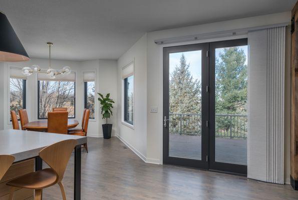 Skyline® Gliding Window Panels easily slide open for full-door access and full views.