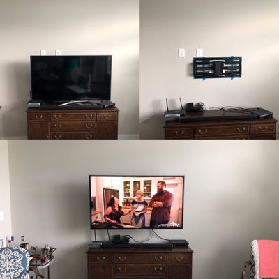 Mounted 60" TV