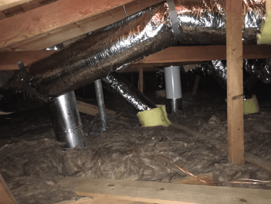 Replacement of old leaking ducts.