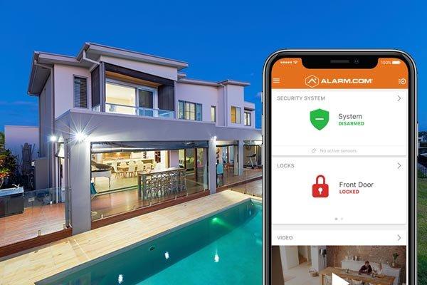 Alarm.com Smart Home Security App with Alarm System Monitoring Services