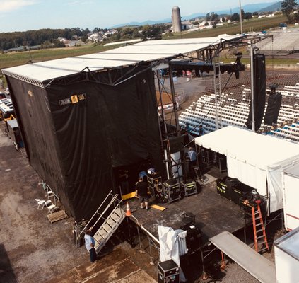 Stageline SL320 40'x40' mobile stage at the Rockingham County Fair