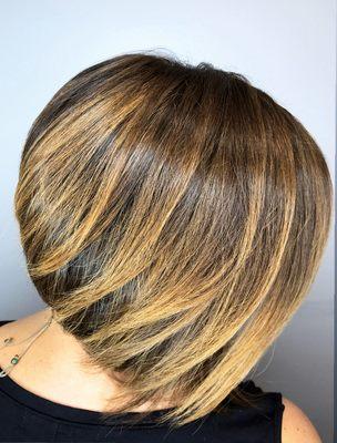 Balayage on bob