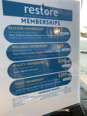 Membership levels