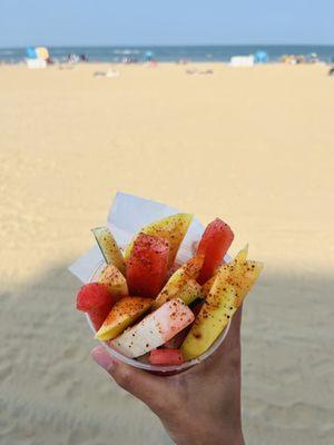 Watermelon, jicama, mango and tajin!