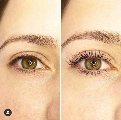 Lash lift and tint