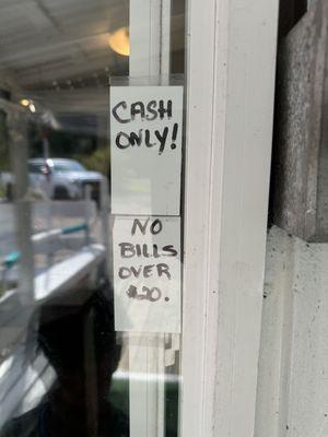 cash only!