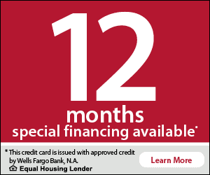 12 Months No Interest Financing Available!