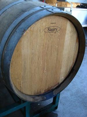 one of the wine barrels