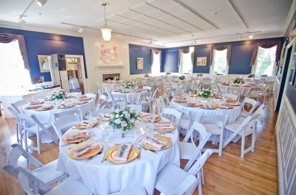 A lovely set up for dinner in our ballroom