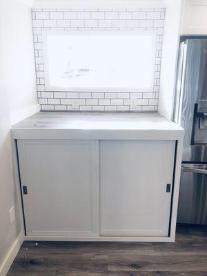 Washer and dryer costume cabinet