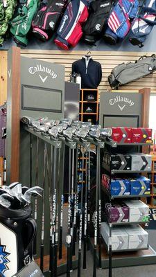 Selling clubs, balls, and bags from brands including Titleist, Srixon, XXIO, Callaway, Mizuno, Cleveland, Cobra,  and TaylorMade