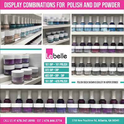 Polish rack for polish and dip powder