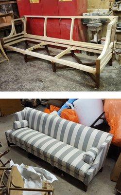 From Lumber to Completion:  Custom Sofa made by De Leon