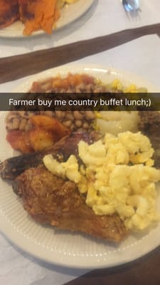 Just good country food from the lunch buffet.