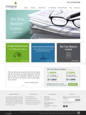 Insignia Mortgage Website Design