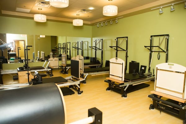 Pilates Reformer Studio in our new Mind/Body area offering packages for members and nonmembers.