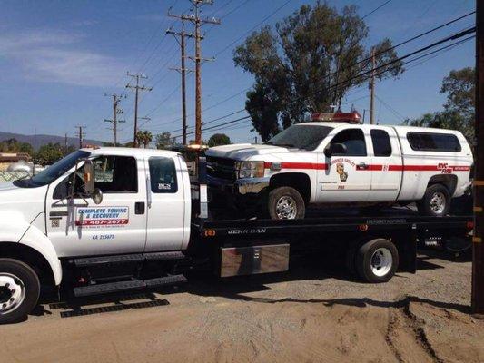 Towing Cal Fire.