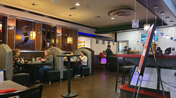 Dining area in bar