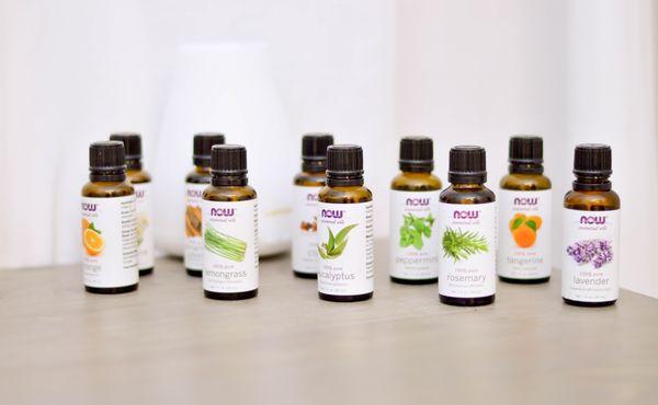 Essential oils are used to create a calming space and to customize skincare treatments(photo courtesy of A. Elliot Photography)