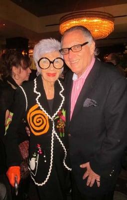 Iris Apfel wearing a jacket from Palm Beach Vintage