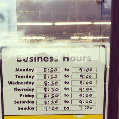 Store hours