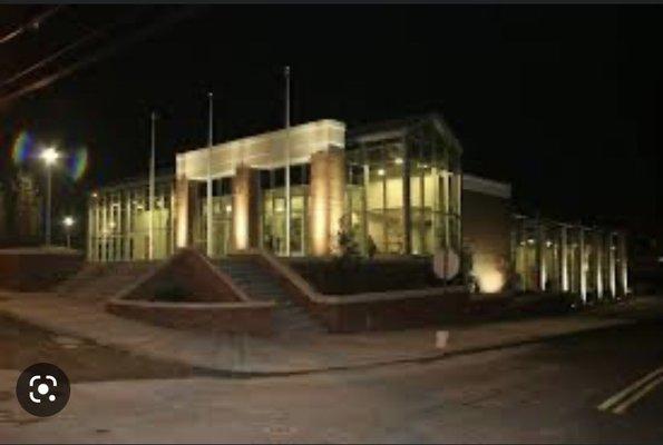 Harlan center at night