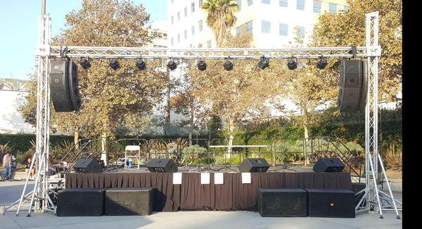 Sound System Set up at the Macarthur Park