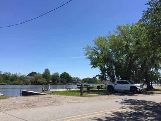 The street and view in front of the Cajun cabin (stronghold)