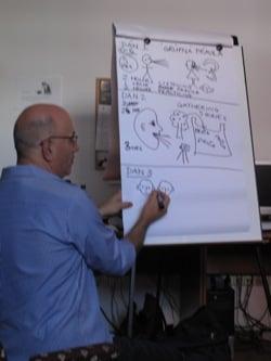 Paul Browde, Co-founder of Narativ, leading a workshop