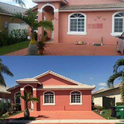 Exterior Painting. Before and After