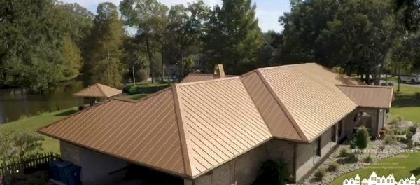 Central States Horizon-Loc Standing Seam Metal Roof with hidden fasteners. Lifetime Prime Warranty.